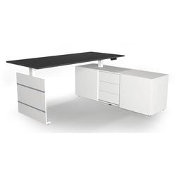 Bureau assis-debout Kerkmann Move 3 coin anthracite