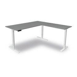 Bureau assis-debout Kerkmann Move 3 en forme de L graphite