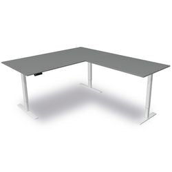 Bureau assis-debout Kerkmann Move 3 en forme de L graphite