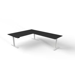 Bureau assis-debout Kerkmann Move 3 en forme de L anthracite