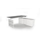 Bureau assis-debout Kerkmann Move 3 en forme de L graphite