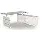 Bureau assis-debout Kerkmann Move 3 d'angle gris clair