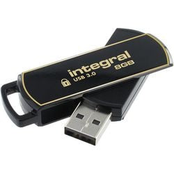 Clé USB intégrée 8 Go USB type-A or, noir