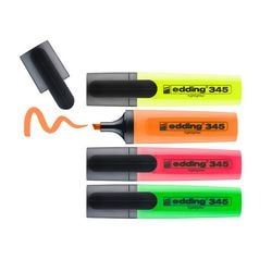 Marqueur de texte edding 345, gamme de couleurs rechargeable en permanence