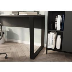 Bureau germania rovigo panneau de particules rectangulaire graphite 600 mm (p) x 740 mm (h)