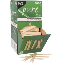 Fourchette papstar pur bois marron 1000 pièces