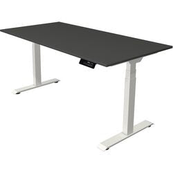 Bureau assis-debout Kerkmann move 1 stable graphite, blanc 1270 mm x 1600 mm