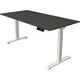 Bureau assis-debout Kerkmann move 1 stable graphite, blanc 1270 mm x 1600 mm