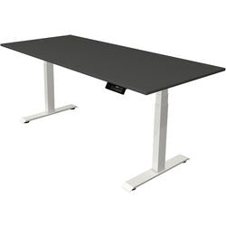 Bureau assis-debout Kerkmann move 1 stable graphite, blanc 1270 mm x 1800 mm