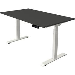 Bureau assis-debout Kerkmann move 1 stable graphite, blanc 1270 mm x 1400 mm