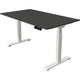 Bureau assis-debout Kerkmann move 1 stable graphite, blanc 1270 mm x 1400 mm