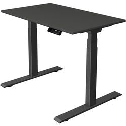 Bureau assis-debout Kerkmann move 1 stable graphite, gris 1270 mm x 1000 mm