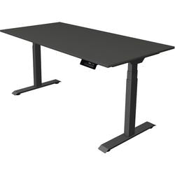 Bureau assis-debout Kerkmann move 1 stable graphite, gris 1270 mm x 1600 mm