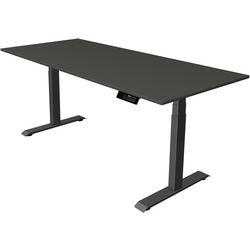 Bureau assis-debout Kerkmann move 1 stable graphite, gris 1270 mm x 1800 mm