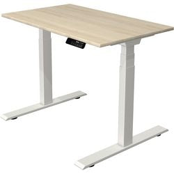 Bureau assis-debout Kerkmann move 1 érable stable, blanc 1270 mm x 1000 mm