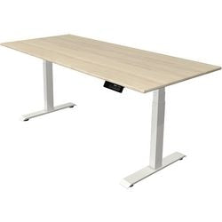 Bureau assis-debout Kerkmann move 1 érable stable, blanc 1270 mm x 1800 mm