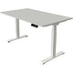 Bureau assis-debout Kerkmann Move 1 stable gris, blanc 1270 mm x 1400 mm