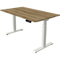 Bureau assis-debout Kerkmann Move 1 stable marron, blanc 1270 mm x 1400 mm