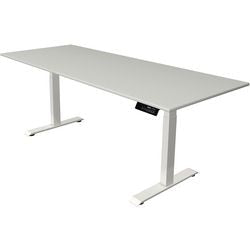 Bureau assis-debout Kerkmann Move 1 stable gris, blanc 1270 mm x 2000 mm
