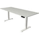 Bureau assis-debout Kerkmann Move 1 stable gris, blanc 1270 mm x 2000 mm
