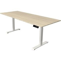 Bureau assis-debout Kerkmann move 1 érable stable, blanc 1270 mm x 2000 mm
