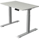 Bureau assis-debout Kerkmann Move 1 stable gris, argent 1270 mm x 1000 mm