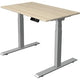 Bureau assis-debout Kerkmann move 1 érable stable, argent 1270 mm x 1000 mm