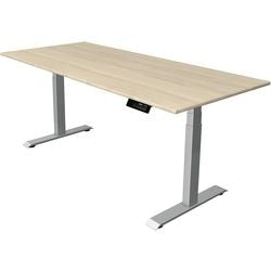 Bureau assis-debout Kerkmann move 1 érable stable, argent 1270 mm x 1800 mm