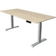 Bureau assis-debout Kerkmann move 1 érable stable, argent 1270 mm x 1800 mm