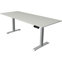 Bureau assis-debout Kerkmann Move 1 stable gris, argent 1270 mm x 2000 mm
