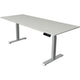 Bureau assis-debout Kerkmann Move 1 stable gris, argent 1270 mm x 2000 mm