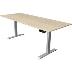 Bureau assis-debout Kerkmann move 1 érable stable, argent 1270 mm x 2000 mm
