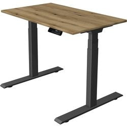 Bureau assis-debout Kerkmann Move 1 stable marron, gris 1270 mm x 1000 mm