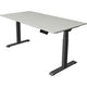 Bureau assis-debout Kerkmann Move 1 gris stable 1270 mm x 1600 mm