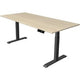 Bureau assis-debout Kerkmann move 1 érable stable, gris 1270 mm x 1800 mm