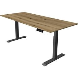 Bureau assis-debout Kerkmann Move 1 stable marron, gris 1270 mm x 1800 mm