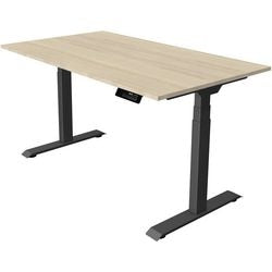 Bureau assis-debout Kerkmann move 1 érable stable, gris 1270 mm x 1400 mm