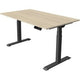 Bureau assis-debout Kerkmann move 1 érable stable, gris 1270 mm x 1400 mm