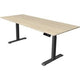 Bureau assis-debout Kerkmann move 1 érable stable, gris 1270 mm x 2000 mm