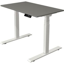 Bureau assis-debout Kerkmann move 1 stable graphite, blanc 1270 mm x 1000 mm