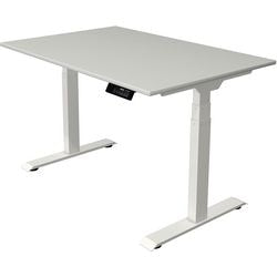 Bureau assis-debout Kerkmann Move 1 stable gris, blanc 1270 mm x 1200 mm