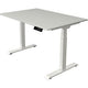 Bureau assis-debout Kerkmann Move 1 stable gris, blanc 1270 mm x 1200 mm