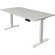 Bureau assis-debout Kerkmann Move 1 stable gris, blanc 1270 mm x 1600 mm
