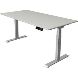 Bureau assis-debout Kerkmann Move 1 stable gris, argent 1270 mm x 1600 mm