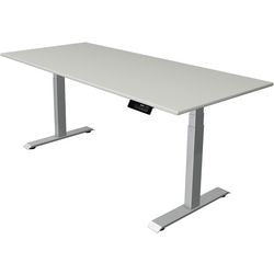 Bureau assis-debout Kerkmann Move 1 stable gris, argent 1270 mm x 1800 mm