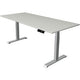 Bureau assis-debout Kerkmann Move 1 stable gris, argent 1270 mm x 1800 mm