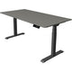 Bureau assis-debout Kerkmann move 1 stable graphite, gris 1270 mm x 1600 mm