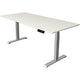Bureau assis-debout kerkmann move 1 stable blanc, argent 1270 mm x 1800 mm