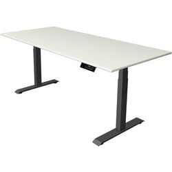 Bureau assis-debout kerkmann move 1 stable gris, blanc 1270 mm x 1800 mm