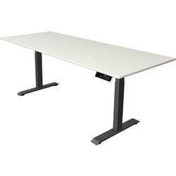 Bureau assis-debout Kerkmann Move 1 stable gris, blanc 1270 mm x 2000 mm